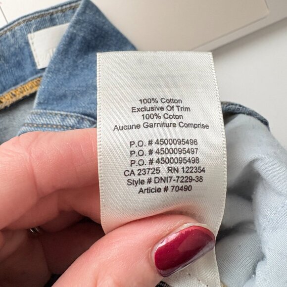 Aritzia Wilfred Free Aherns Exposed Button Front Denim Mini Skirt Size 6 - Picture 8 of 8